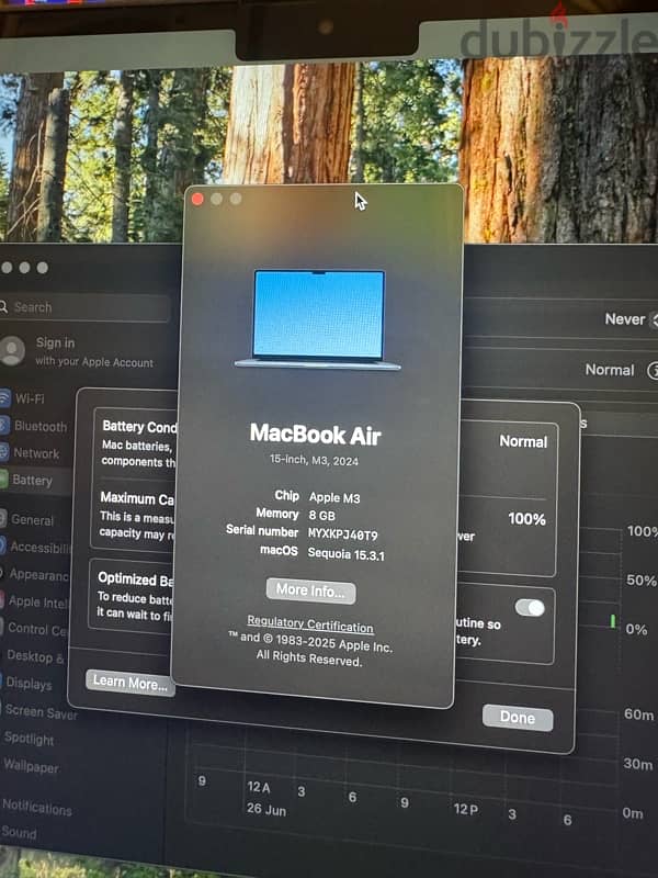 MacBook Air 15” M3 256 SSD 8 RAM 3