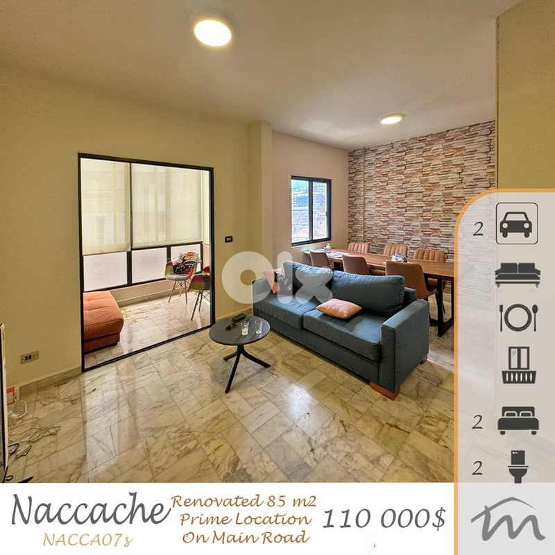Naccash | Prime Location | Renovated 2 Bedrooms Apartment | 2 Parking 0