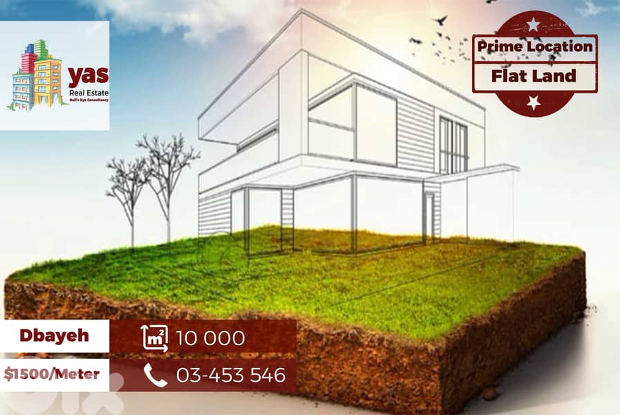 Dbayeh 10000m2 | Super Prime Location | Land | Flat | BA 0