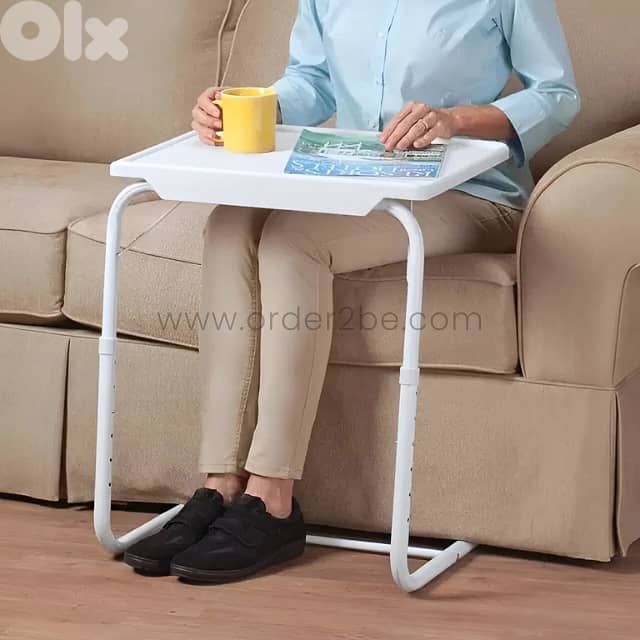 Table Mate Tray – Foldable, 6 Heights & Cup Holder for Bed & Laptop 0
