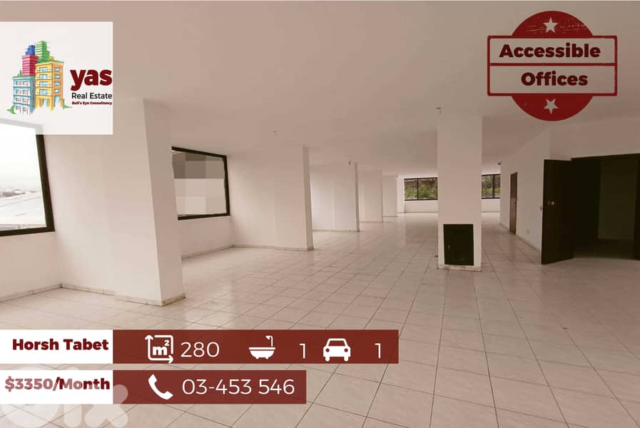 Horsh Tabet 280m2 | Offices | Rent | Prime Location | Accessible|AA/CL 0