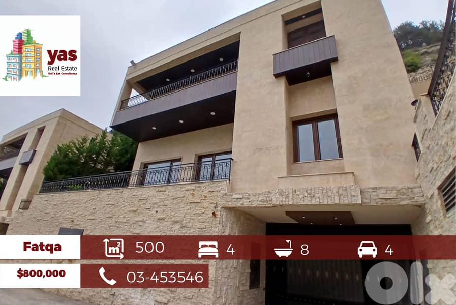 Fatqa 500m2 | Triplex Villa | 200m2 Garden |Gated Community|View| YV | 0