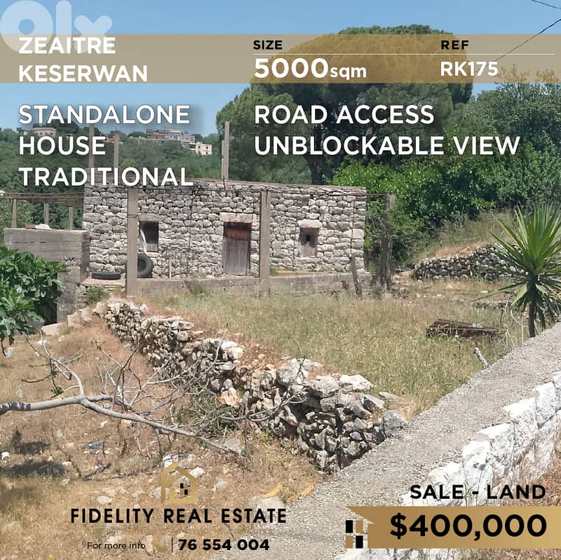Land for sale in Zeaitre RK175 أرض للبيع في زعيتره 0