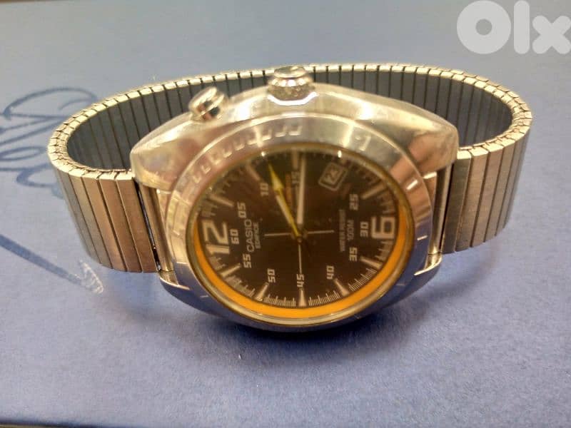 vintage Casio Edifice 100m with neon illuminators 2