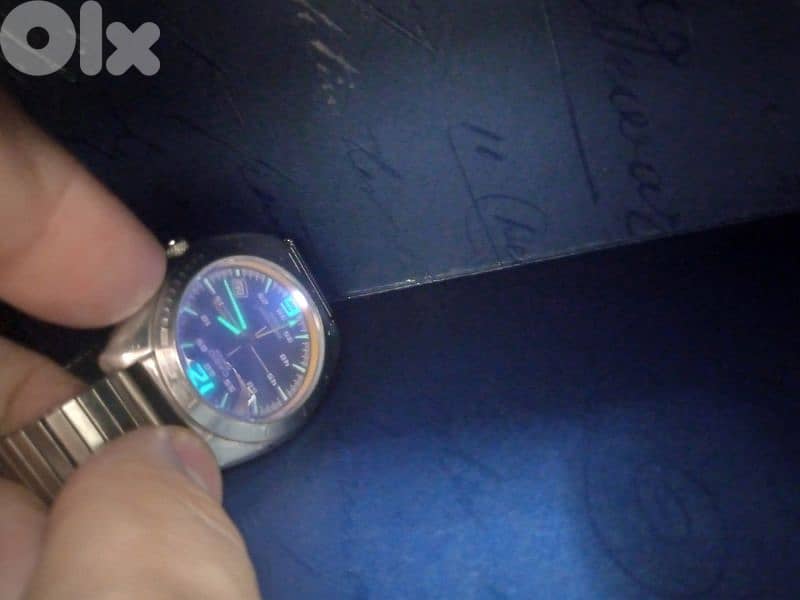 vintage Casio Edifice 100m with neon illuminators 9