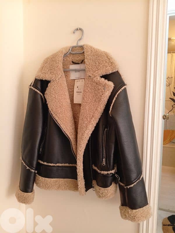 Bershka Leather Wool Jacket 9