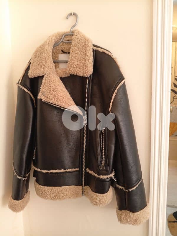 Bershka Leather Wool Jacket 12