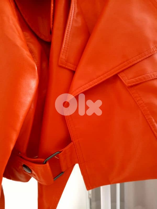 Cherry Red Leather Jacket 5