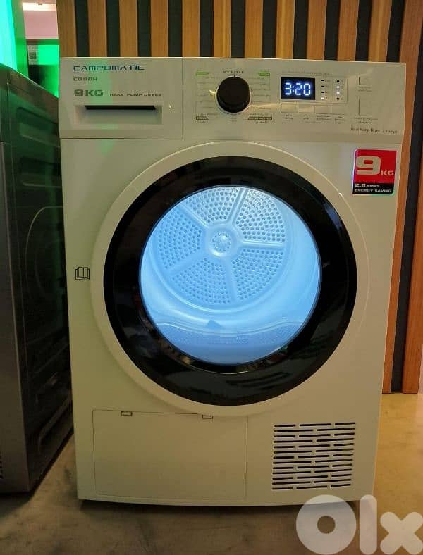 Heat Pump Dryer Campomatic 9kg نشافة كامبوماتيك إنفرتر 0