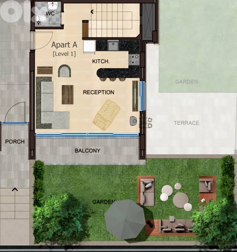 Chalet for sale in Tilal Al Assal/ Under construction/ Garden 6