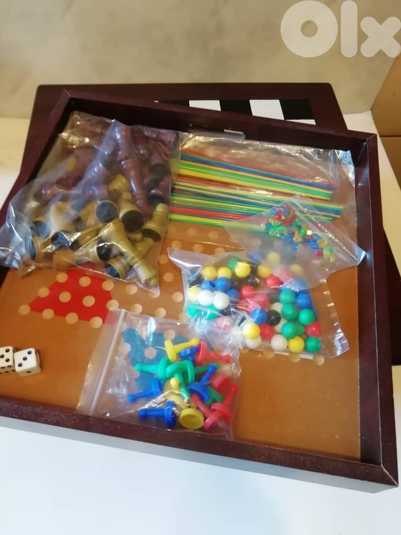 Wooden 7 in 1 board game 5