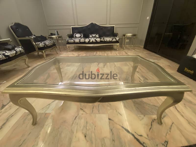 Solid wood Coffee table with 2 side tables 3