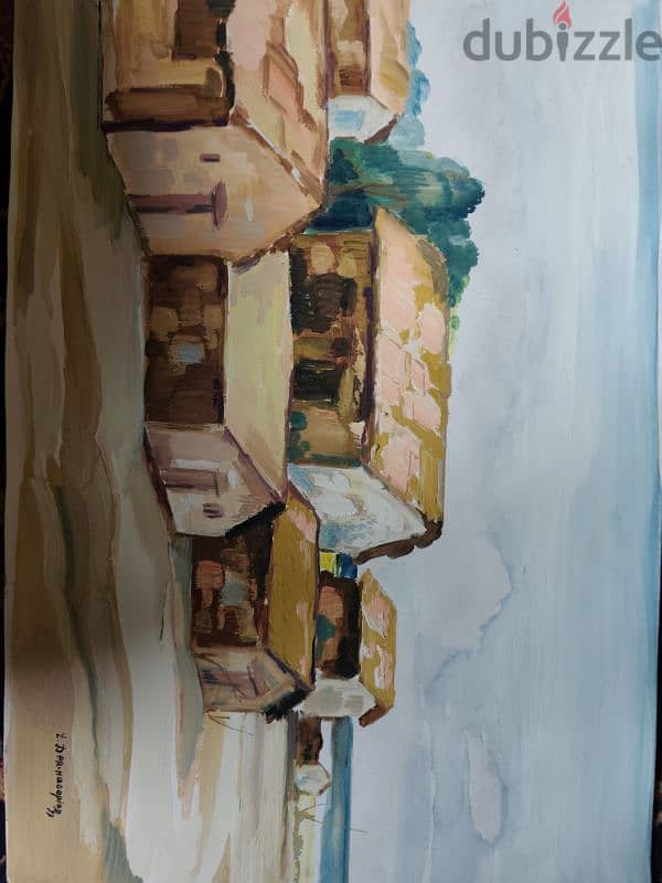 famous Lebanese Armenian painter toros der-hagopian,acrilic on paper 0