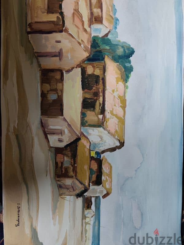 famous Lebanese Armenian painter toros der-hagopian,acrilic on paper 2