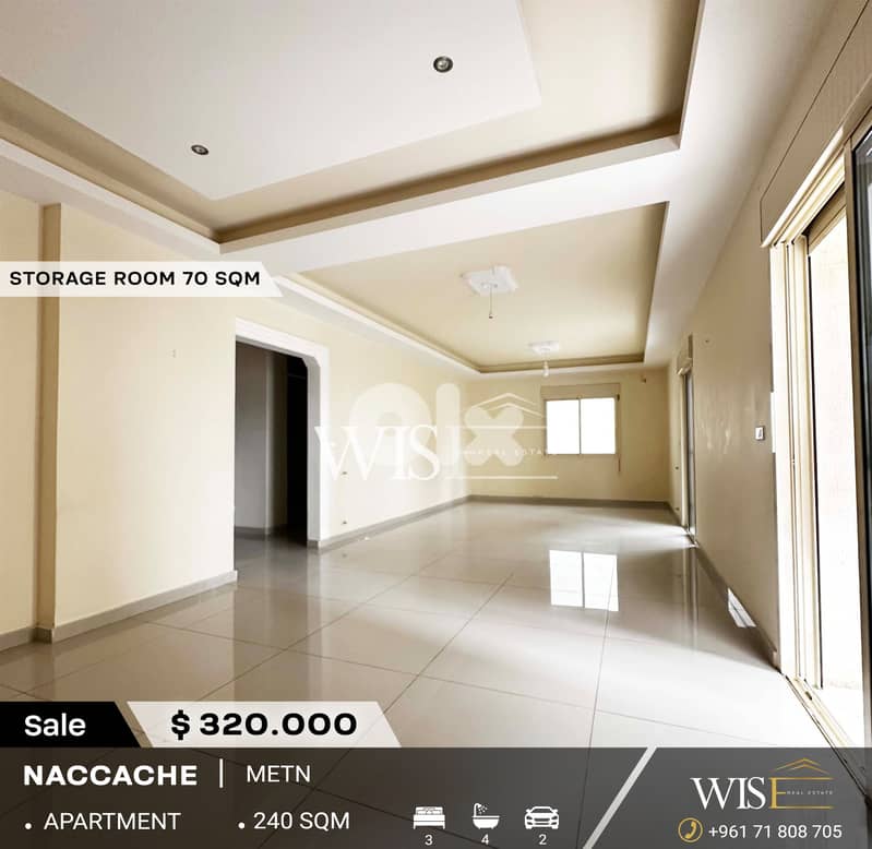 240 SQM Apartment for SALE in Naccache! 0