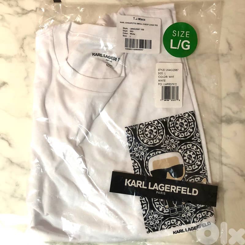 KARL LEGERFELD CHOUPETTE CHEST T-SHIRT SIZE L 4