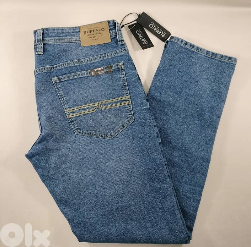 BUFFALO DAVID BITTON EvanX Slim Straight Stretch Blue Denim Jeans 3