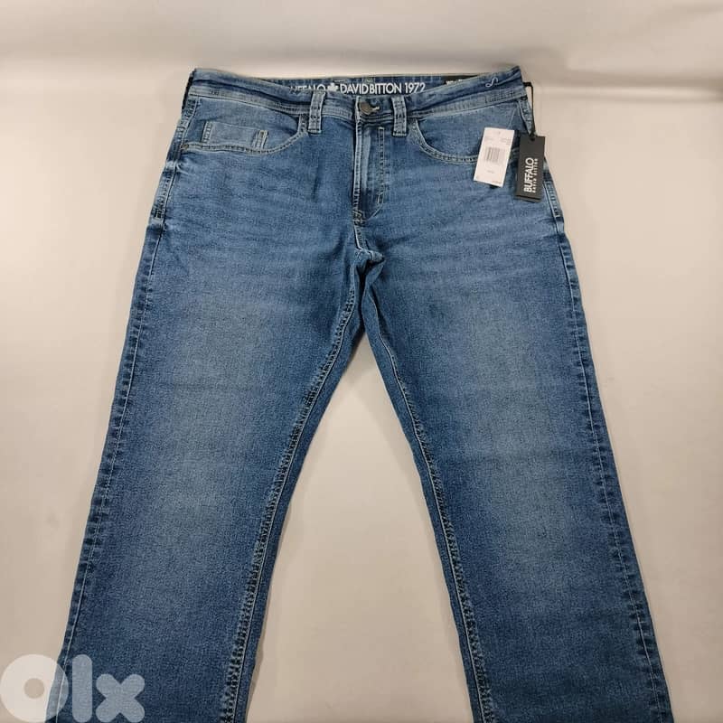 BUFFALO DAVID BITTON EvanX Slim Straight Stretch Blue Denim Jeans 2