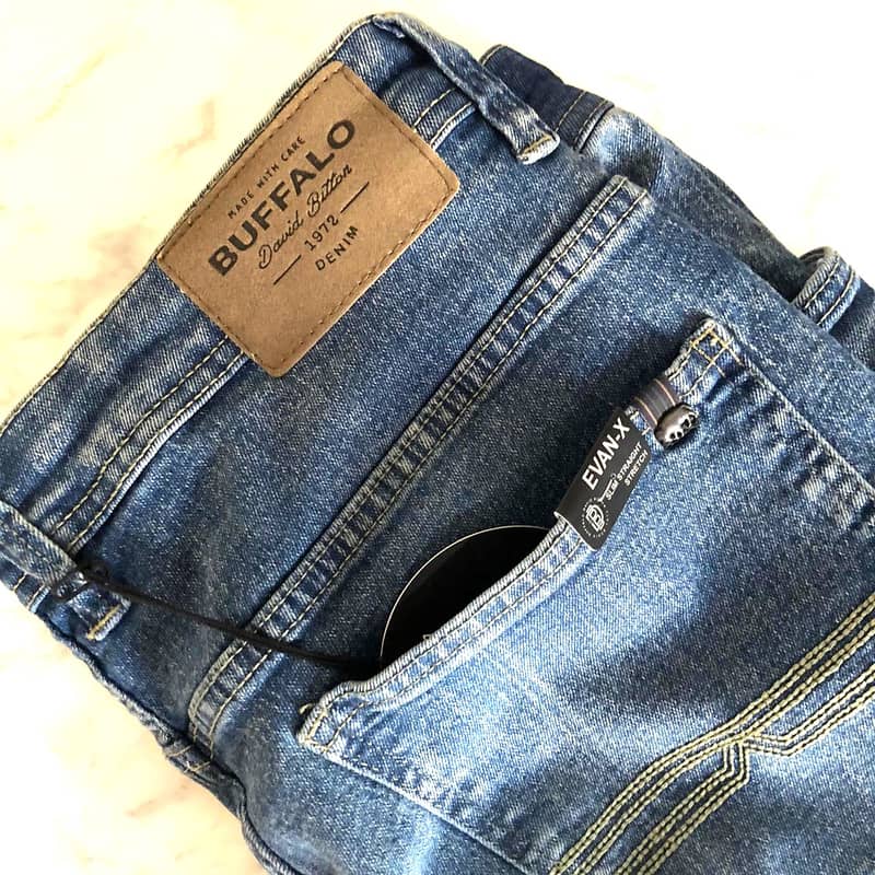BUFFALO DAVID BITTON EvanX Slim Straight Stretch Blue Denim Jeans 8