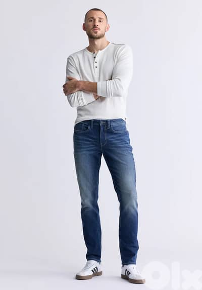 BUFFALO DAVID BITTON EvanX Slim Straight Stretch Blue Denim Jeans