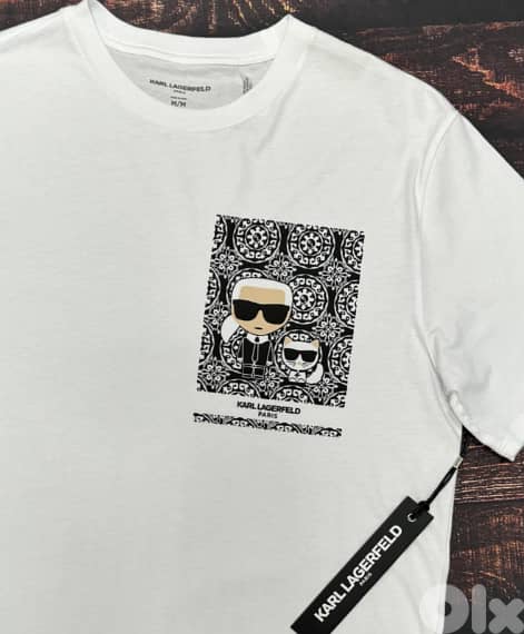 KARL LEGERFELD CHOUPETTE CHEST T-SHIRT SIZE L 1