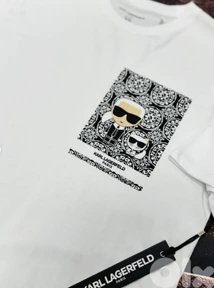 KARL LEGERFELD CHOUPETTE CHEST T-SHIRT SIZE L 3