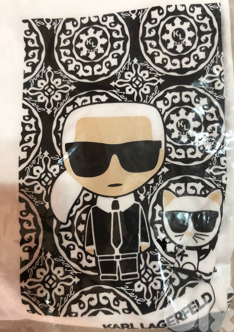 KARL LEGERFELD CHOUPETTE CHEST T-SHIRT SIZE L 5