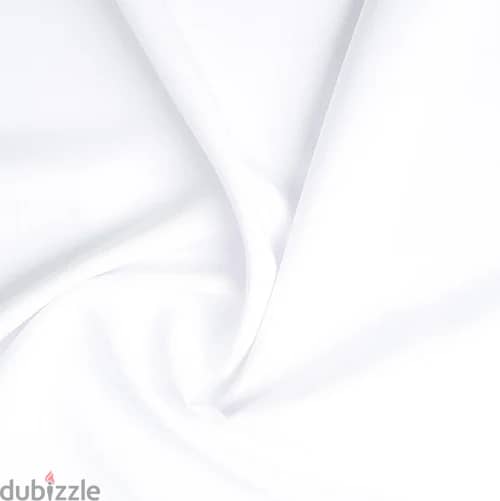 Premium Burlington White Fabric – قماش بيرلنغتون أبيض 0.80 0