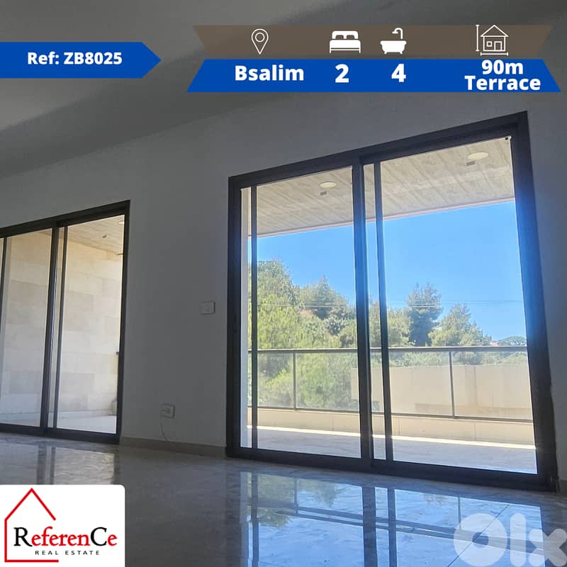 New apartment with terrace in Bsalim شقة جديدة مع تراس في بصاليم 0