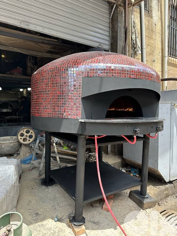 فرن بيتزا حطب و غاز ، gas and wood pizza oven 18