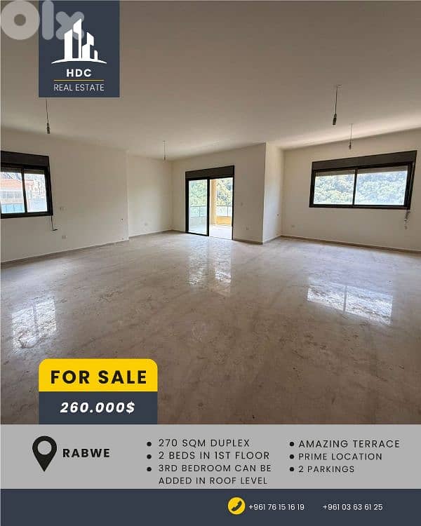 Rabwe 270 sqm Duplex | Prime location 0