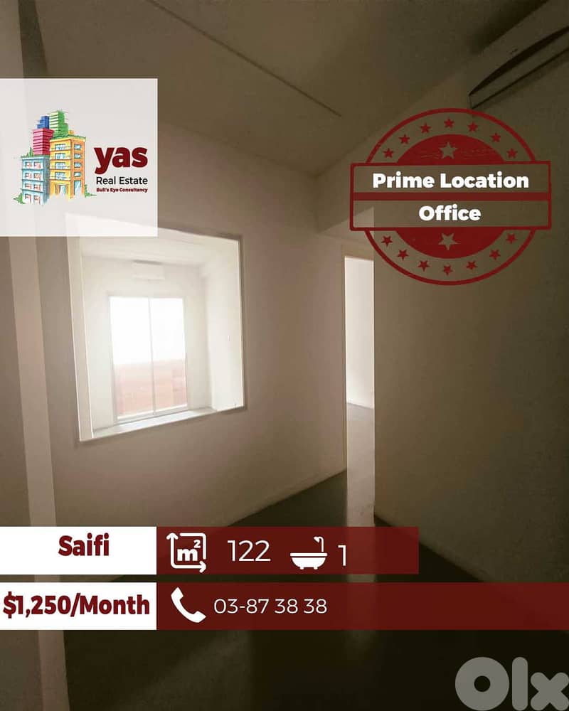 Saifi 122m2 | Office | Rent | Prime Location | Well Lighted | AA 0