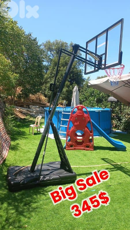 Now 345$ before 390$ Movable basketball hoop  (Backboard 140x80cm) 0
