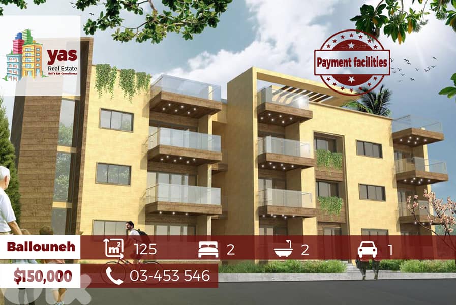 Ballouneh 125m2 | PAYMENT FACILITIES | Under Construction | View | TO 0