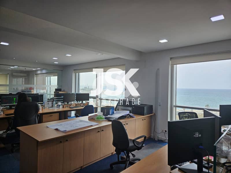 L18443-Very Well Located Office For Rent In Dbayeh With City And Sea V 0