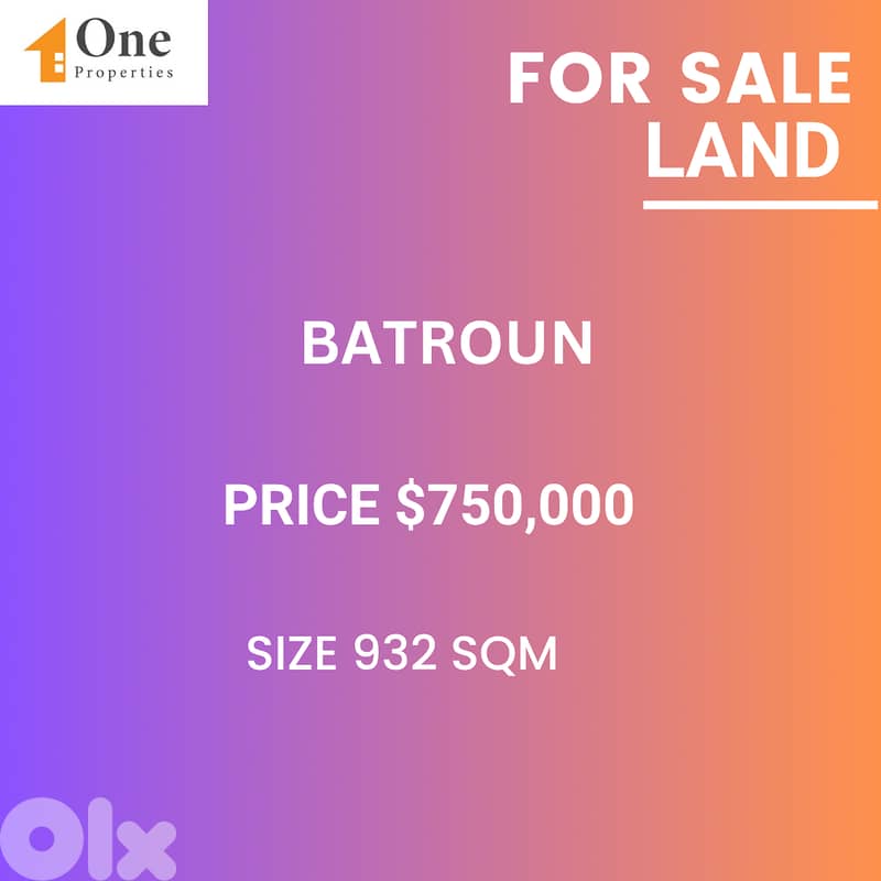 LAND FOR SALE IN BATROUN 0