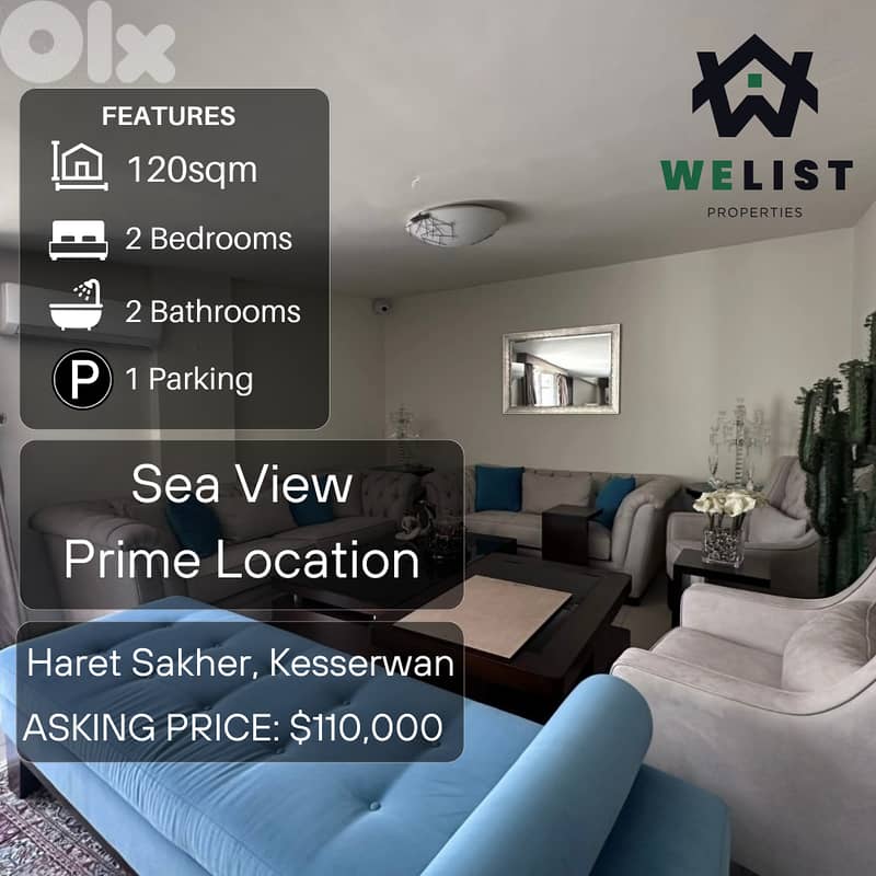 120sqm Apartment for sale in Haret Sakher, Kesserwan MA25JSHS120110 0