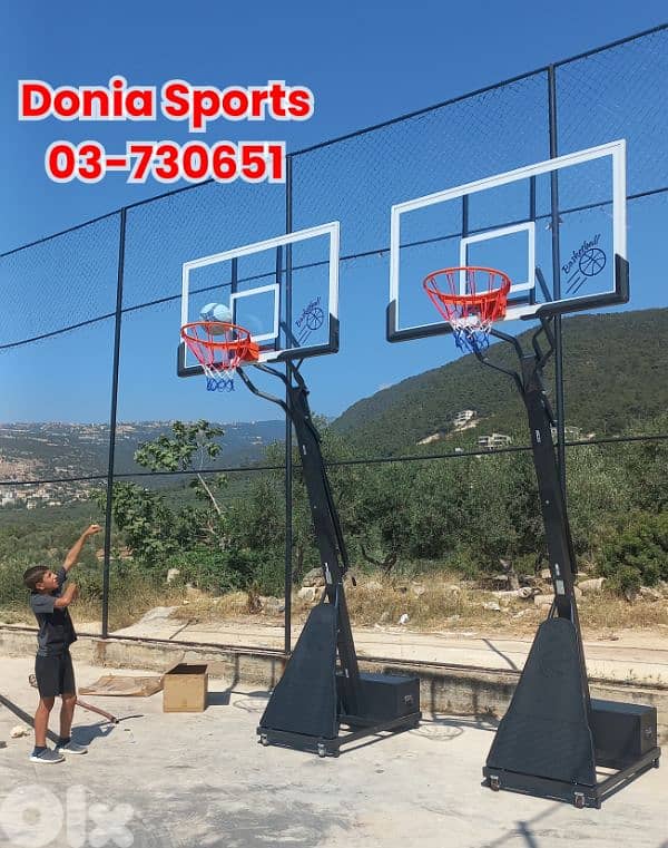 movable basketball hoop (Especially for Basket Ball stadiums) 0