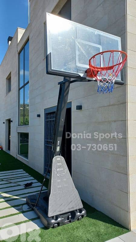 480$ movable basketball hoop (Backboard 140x80cm) 0