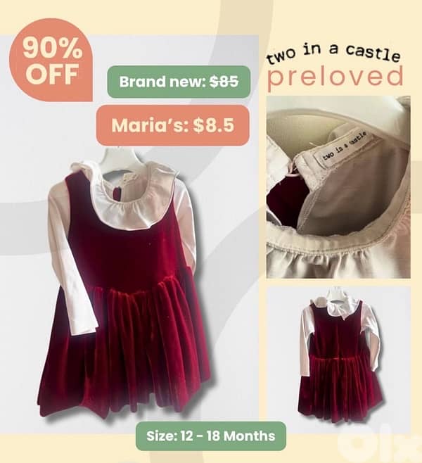 two in a cassle preloved dress for $8.5 0