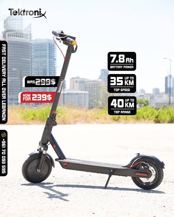 Electric Scooter 35KM/h Top Speed + Front Suspension & Two Side Lights 0