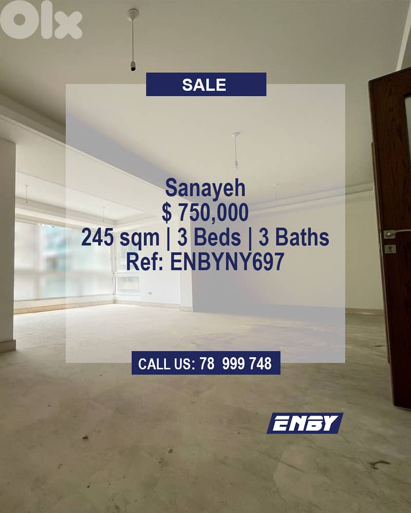 Apartment for Sale in Sanayeh | Garden View | Prime Location 0