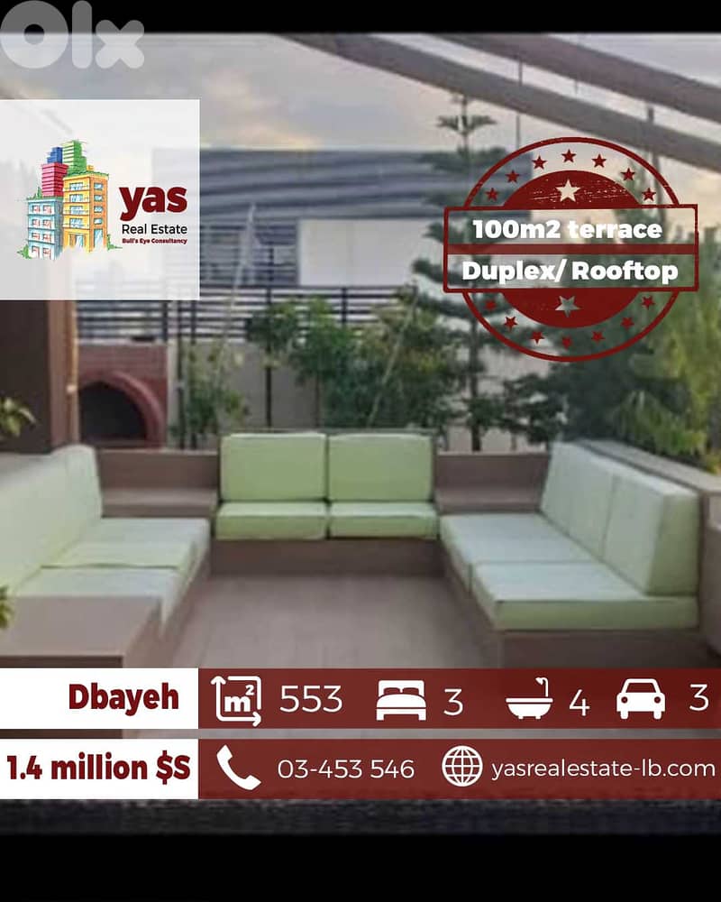 Dbayeh 553m2 | Rooftop | 100m2 Terrace | Prime Location | PA 0