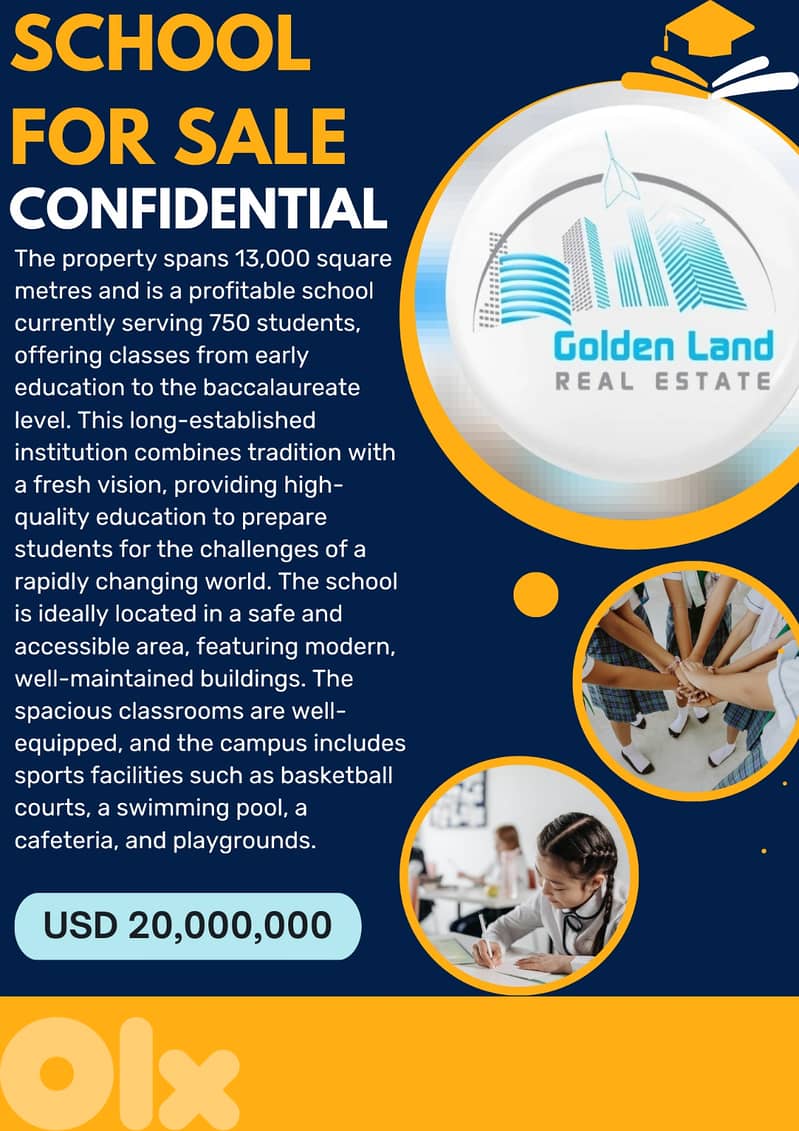 13,000 SQM Investment Opportunity- School with Unique Benefits 0