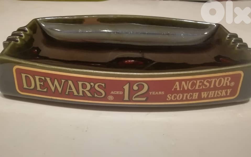 Dewars 12 Ancestors collectible ashtray 0