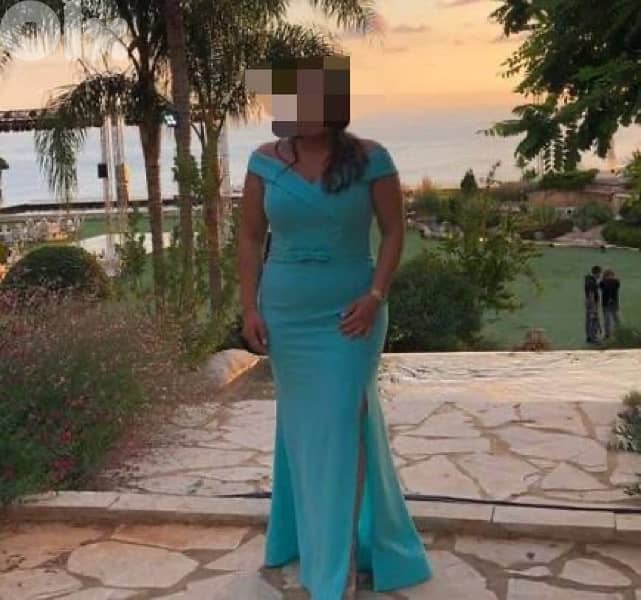 Turquoise Evening Dress 1
