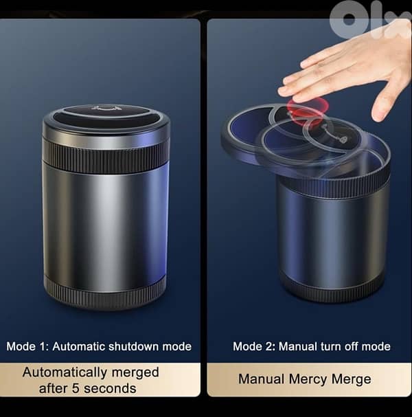 High Quality Portable Smart Sensing Car Ashtray 0