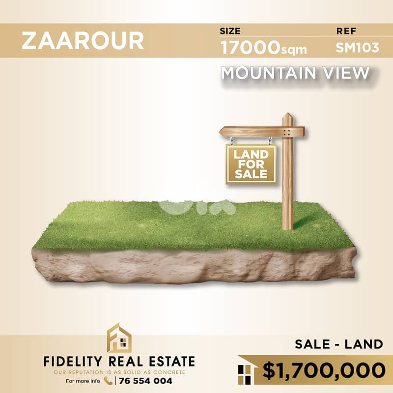 Land for sale in Zaarour SM103 رض للبيع في الزعرور 0