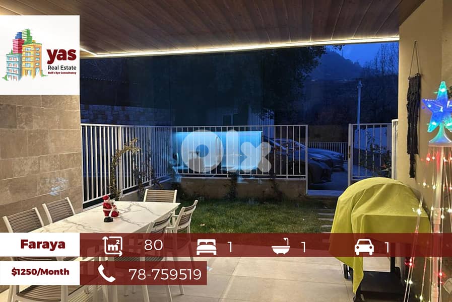 Faraya 80m2 | Chalet | 60m2 terrace | Furnished | Rent |  View | DA | 0