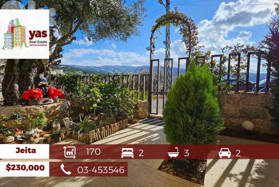 Jeita 170m2 | 30m2 Terrace | Furnished | Panoramic View | TO | 0